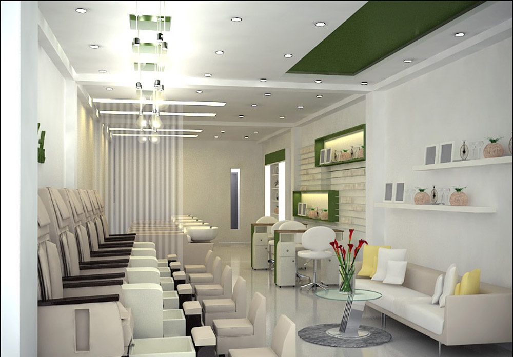 Thiết Kế Tiệm Nail Mệnh Kim